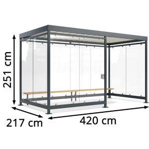 Produktbild für Personenunterstand WSM Economy Köln K4 d/b, anthrazit