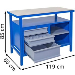 Produktbild für Werkbank Güde P 1200 SL, 40926, blau