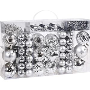 Weihnachtskugeln Deuba 107510, silber