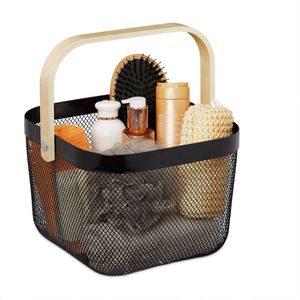 Produktbild für Einkaufskorb Relaxdays 10031609 Allzweckkorb, schwarz
