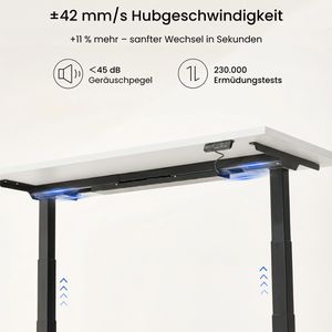 Produktbild für Schreibtisch FlexiSpot E7B 2026, weiß / schwarz