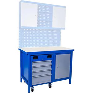 Produktbild für Werkbank Güde P 1200 SLT Multi, 40932, blau, mit Rollen