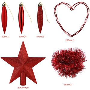 Produktbild für Weihnachtskugeln Deuba 103312, rot