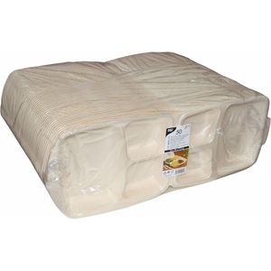 Produktbild für Menüboxen Papstar 12045, beige, aus Polystyrol XPS
