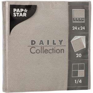 Servietten Papstar 89598, Daily Collection, grau