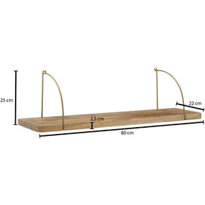 Produktbild für Wandregal Wohnling WL6.596, braun