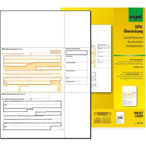 Bankformulare Sigel ZV572, SEPA-Überweisung