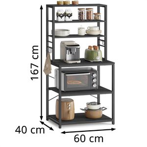 Produktbild für Küchenregal Vasagle KKS024B22, anthrazitgrau