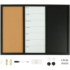 Kombitafel Relaxdays 3 in 1, weiß / braun / schwarz