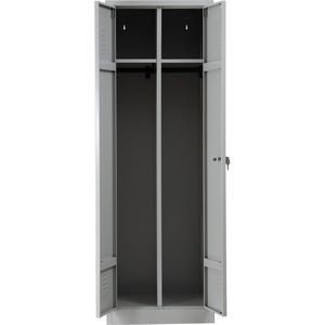 Produktbild für Spind G-Office WRC/2.1860.V2, Doppelspind, lichtgrau