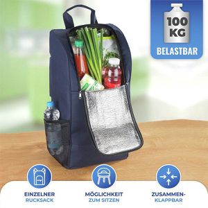 Produktbild für Einkaufstrolley Maximex 84601500 blau, klappbar