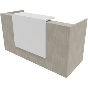 Produktbild für Empfangstheke Quadrifoglio Z2C04, weiß / beton