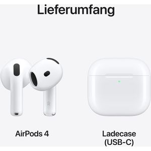 Produktbild für Kopfhörer Apple AirPods, 4. Generation, weiß