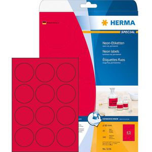Universaletiketten Herma 5156 Special, neon-rot