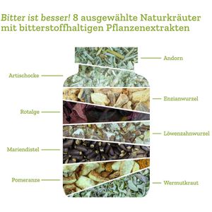 Produktbild für Bitterstoffe BitterLiebe + Calcium, 90 Kapseln