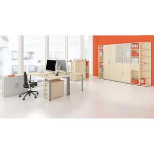 Produktbild für Schreibtisch Geramöbel Flex S-555146-AS, ahorn / silber