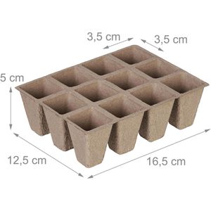 Produktbild für Anzuchttöpfe Relaxdays 10045157, 192 Stück