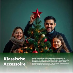 Produktbild für Christbaumspitze TK-Gruppe 98400, glitzernd, rot