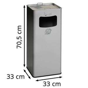 Produktbild für Aschenbecher VAR B32R, 3084, silber, für Outdoor