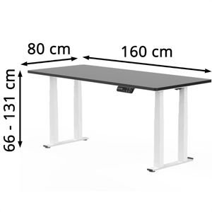 Produktbild für Schreibtisch FlexiSpot E7W Plus, schwarz / weiß