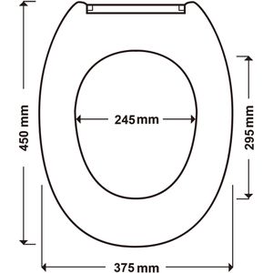 Produktbild für WC-Sitz MSV 141020, oval, aus Kunststoff