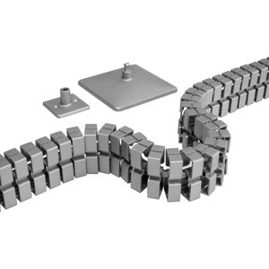 Kabelführung Actiforce CM007-30, zum Anschrauben, silber