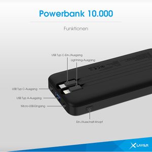 Produktbild für Powerbank XLayer 220139 PD 20W, 10000mAh