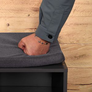 Produktbild für Schuhbank Kesper 15913, grau, aus Holz