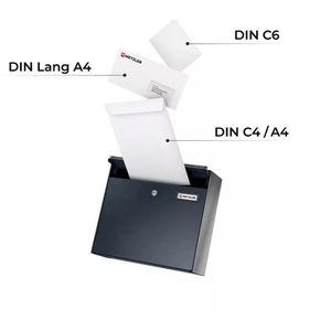 Produktbild für Briefkasten Metzler BK212-H3, anthrazit, aus Stahl