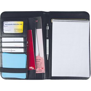 Produktbild für Schreibmappe Wedo 585801, Elegance, schwarz, Kunstleder/Nylon