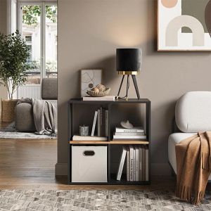 Produktbild für Bücherregal Vicco Tetra, anthrazit / eiche