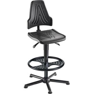 Produktbild für Arbeitsstuhl meychair W19-25-H-PU-FR3, XXL schwarz