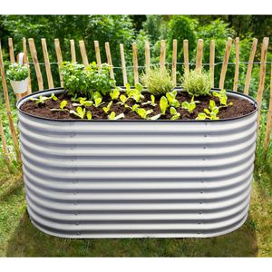 Produktbild für Hochbeet Westmann Grow Faster Oval, aus Stahl