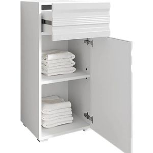 Produktbild für Badschrank Vicco Fredd, mit 4 Füßen, weiß hochglanz