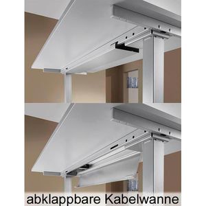 Produktbild für Schreibtisch Hammerbacher XDSM 16, buche / silber