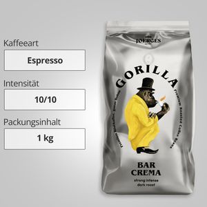 Produktbild für Kaffee Gorilla Espresso Bar Crema