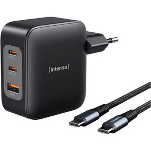 USB-Ladegerät Intenso GaN W100ACC + C520C, 100 Watt