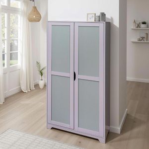 Produktbild für Kleiderschrank Inter-Link Prati, hellgrau / salbei