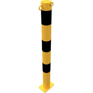 Produktbild für Absperrpfosten Schake 476PBG/2, 2 Ösen, schwarz/gelb, Metall