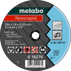 Trennscheibe Metabo Novorapid Inox