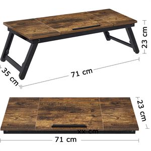 Produktbild für Laptoptisch Vasagle LLD110B01, aus Holz, höhenverstellbar