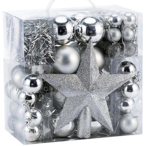Weihnachtskugeln Deuba 103311, silber
