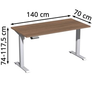 Produktbild für Schreibtisch Geramöbel Elevate Home, nussbaum / silber