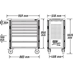 Produktbild für Werkzeugwagen Hazet Assistent 179NXL-8/427