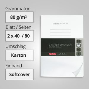Produktbild für Notizbuch Herlitz Refill my.book flex, 50033805, Softcover