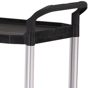 Produktbild für Servierwagen Böttcher-AG schwarz, Aluminium / Kunststoff