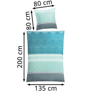 Produktbild für Bettwäsche Kleine-Wolke Estrella, Petrol, Satin