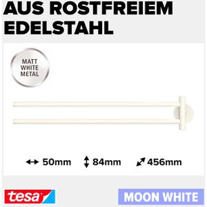 Produktbild für Handtuchhalter Tesa Moon White 40572, weiß