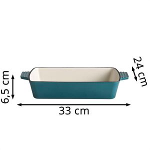 Produktbild für Auflaufform APS 5 STARS 88317, türkis, aus Gusseisen
