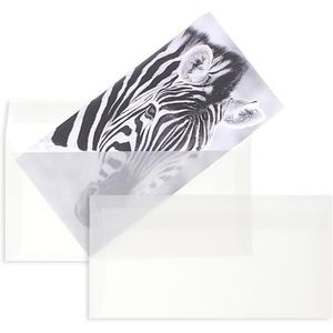Produktbild für Briefumschläge Blanke weiß/transparent, DIN lang